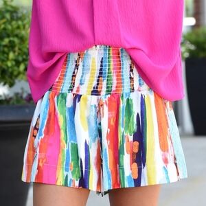 Nwot Judith March "Where To Next" Colorful Shorts